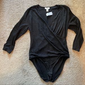 Black wrap style body suit